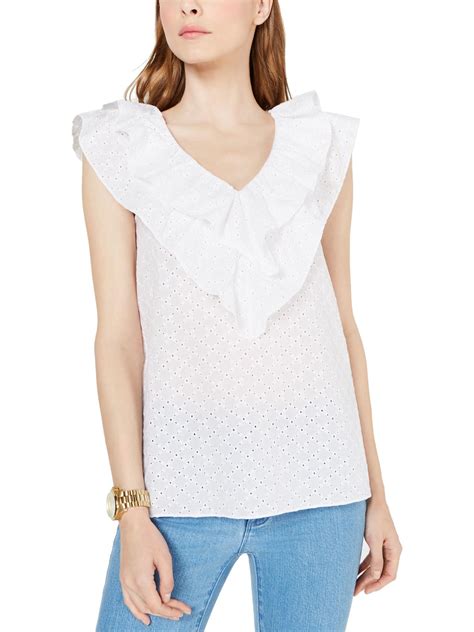 michael kors women's ruffled shirts